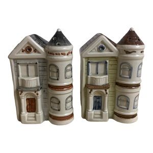 NWT VTG Otagiri Japan Victorian Row House San Francisco Salt & Pepper Shakers
